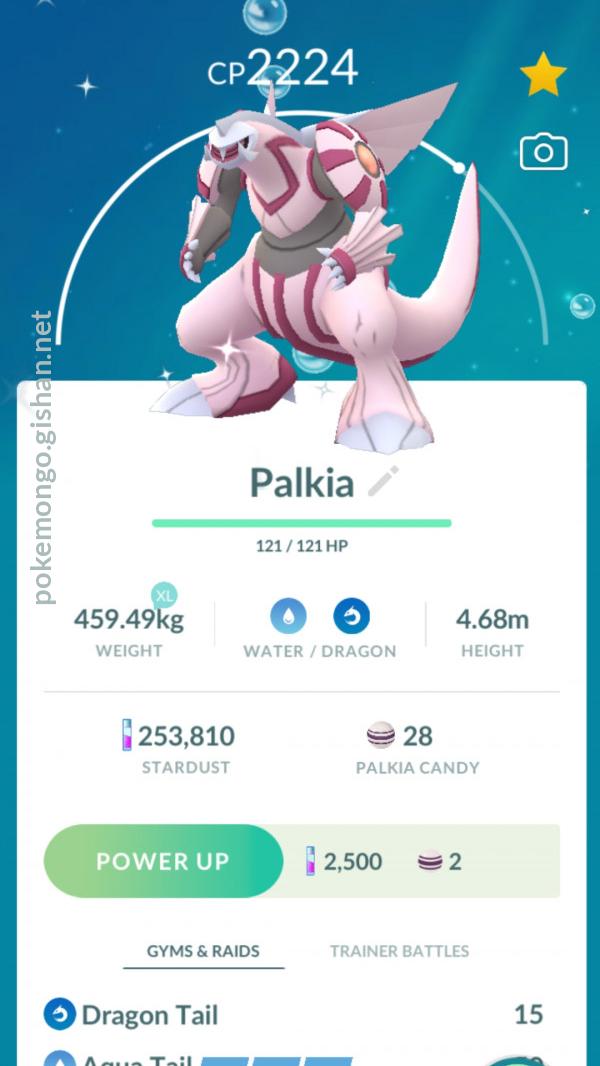 Palkia Best Moveset Pokemon Go