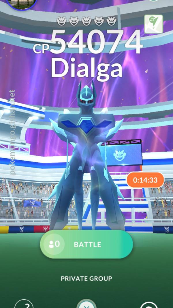 Dialga Origin Forme Raid Boss Pokemon Go