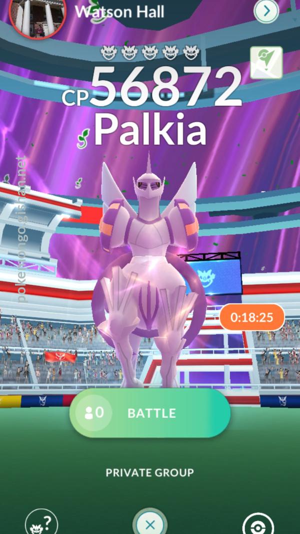 Palkia Origin Forme Raid Boss Pokemon Go