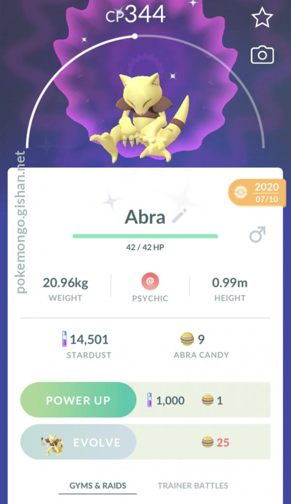 Shiny Abra - Pokemon Go