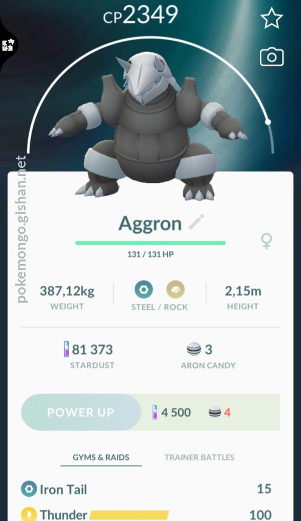 Aggron - #306 -  Pokédex