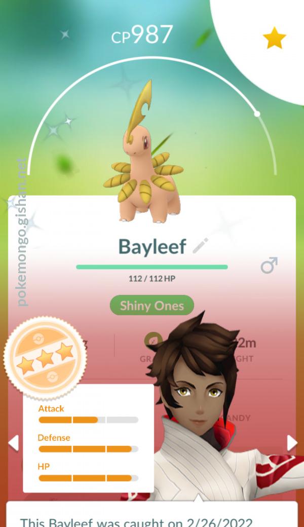 Shiny Bayleef Pokemon Go