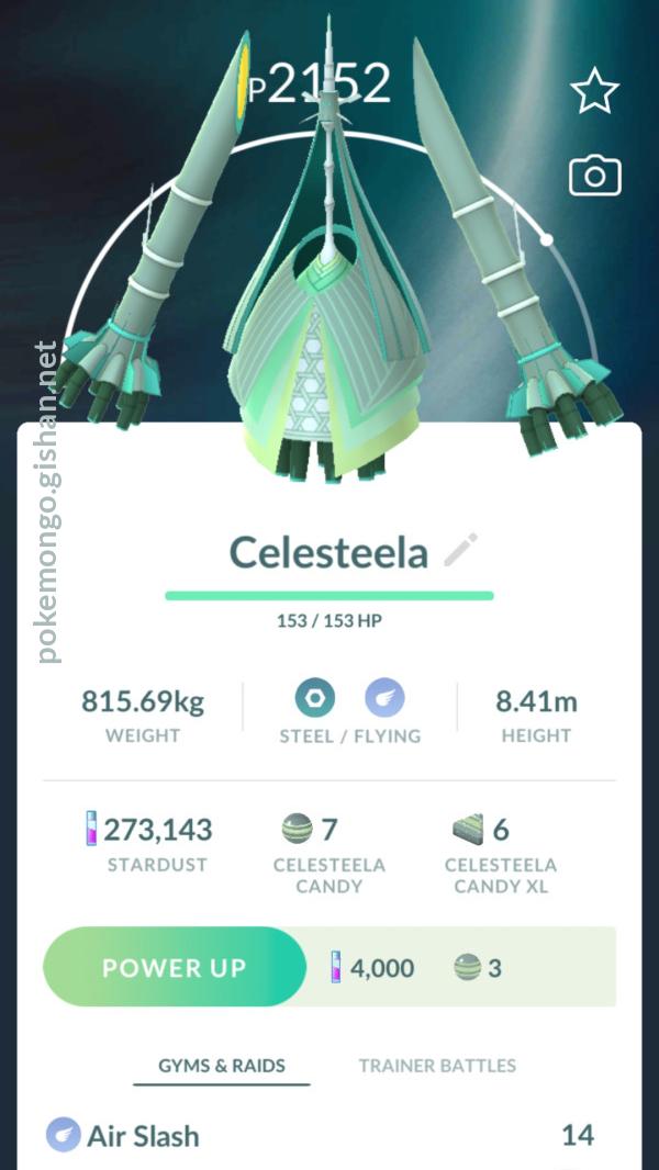 Pokémon GO: Melhor conjunto de movimentos para Celesteela (Celesteela pode  ser brilhante?)