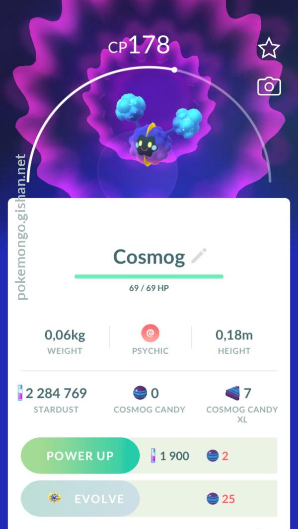 Cosmog (Pokémon) - Pokémon Go