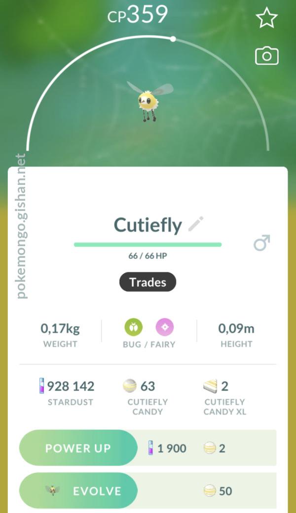 Cutiefly Pokemon Go 5553