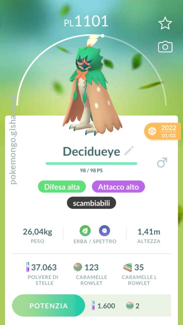 Decidueye - #724 -  Pokédex