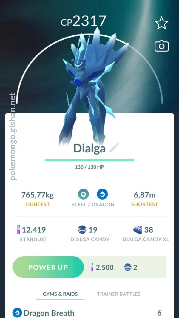 Dialga (origin Forme) - Pokemon Go