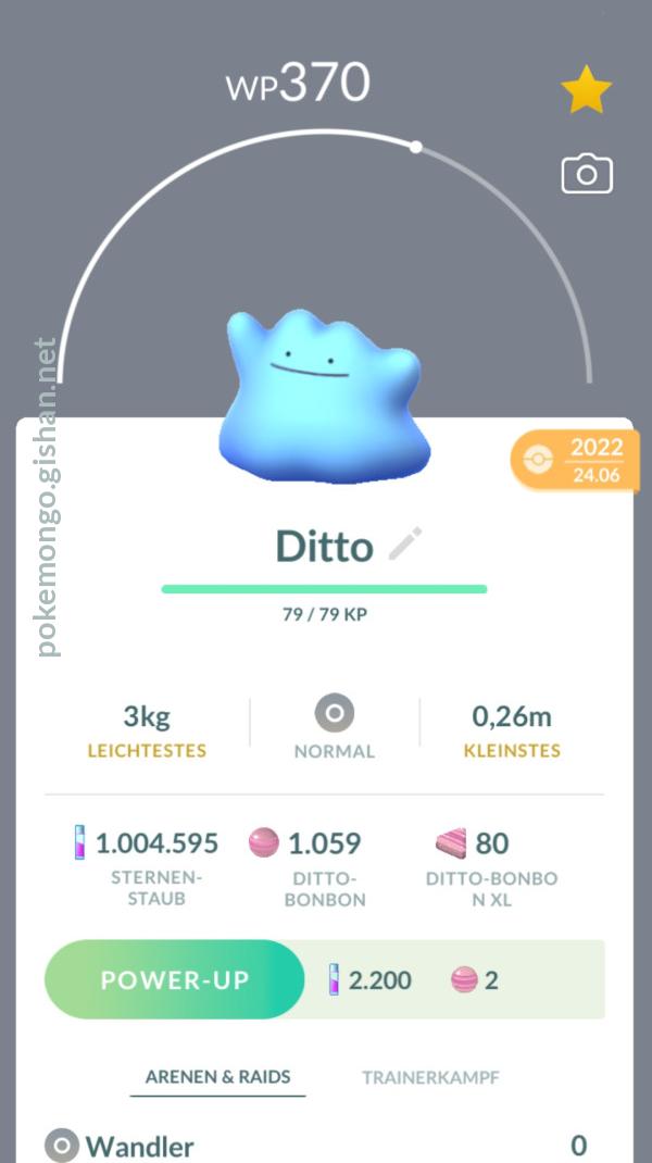 Ditto Shiny Pokemon Go