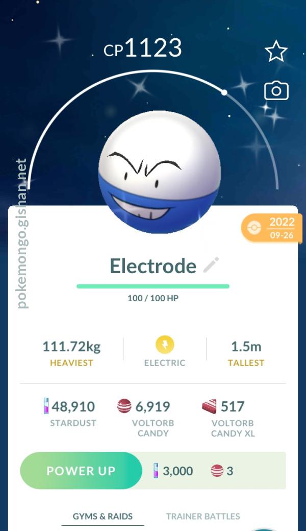 shiny electrode pokemon
