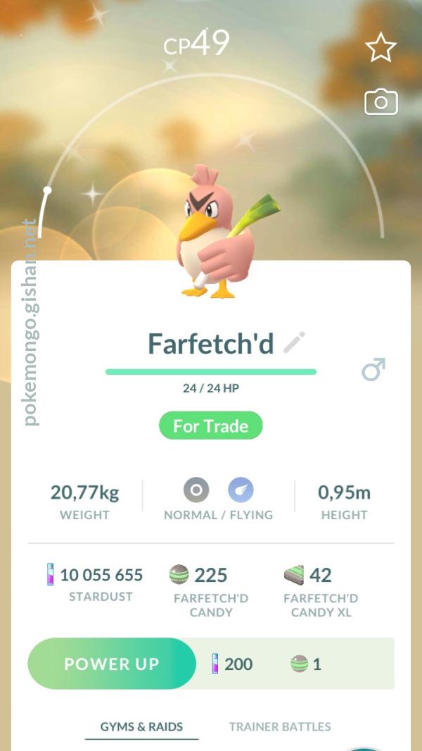 Shiny Farfetch’d, shiny Pokémon, Pokémon go