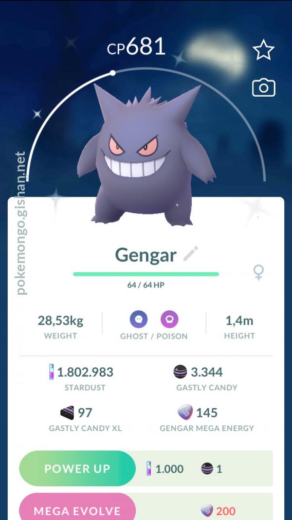 Shiny Gengar - Pokemon Go