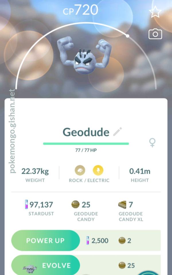 Alolan Geodude 100% perfect IV stats, shiny Alolan Geodude in Pokémon Go