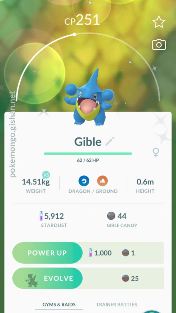 Gible Pokemon Go