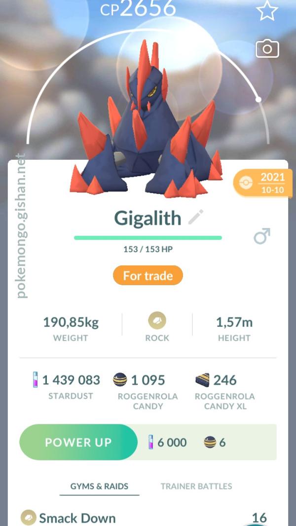 Gigalith - Pokemon Go