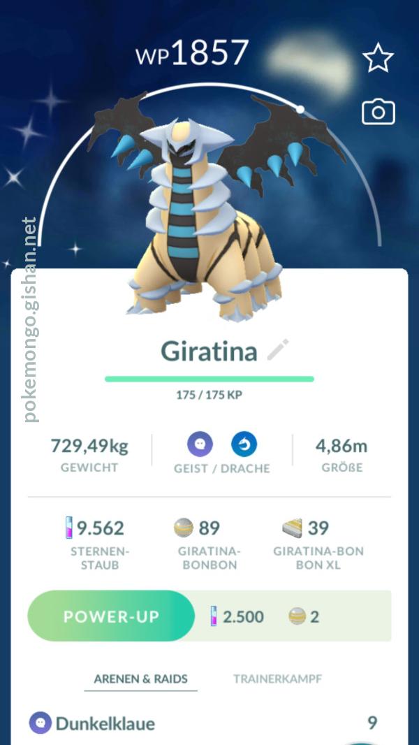 Shiny Giratina (Altered Forme) - Pokemon Go