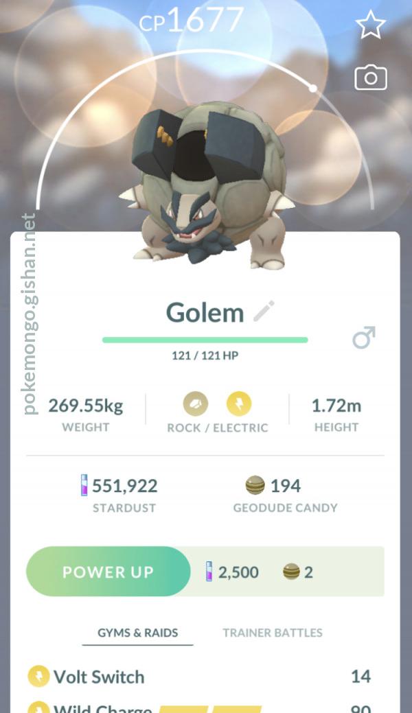 Golem - Forma de Alola (Pokémon) - Pokémon GO