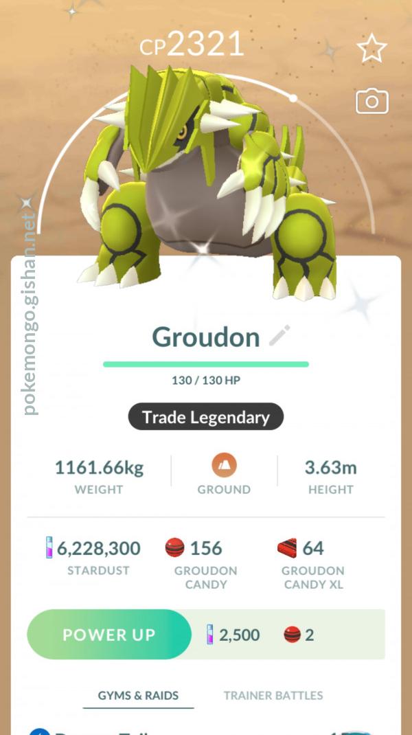 shiny groudon card