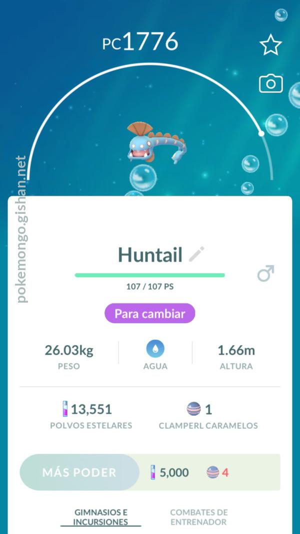 Huntail  Pokédex