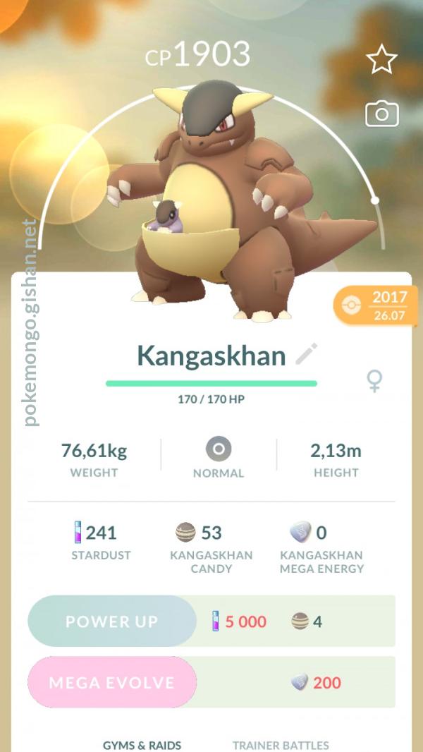 Kangaskhan Pokemon Go