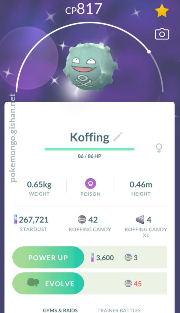 Shiny Koffing - Pokemon Go