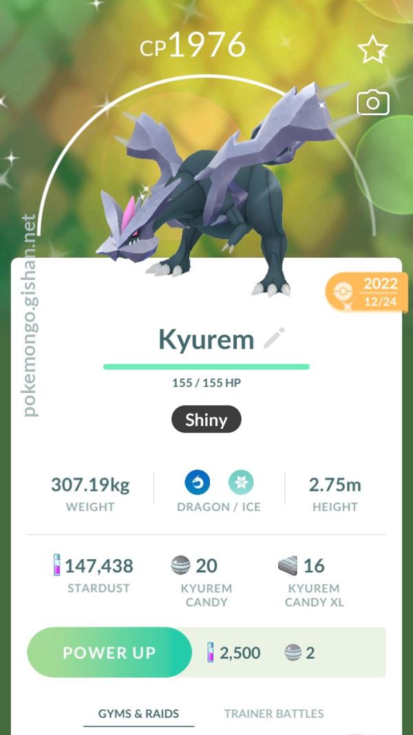 Shiny Kyurem Pokemon Go