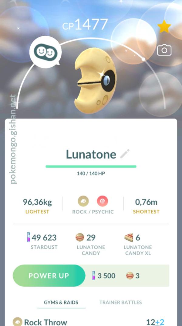 Lunatone Pokemon Go 7818