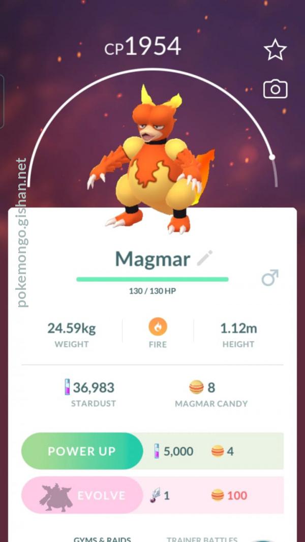 Magmar Pokemon Go