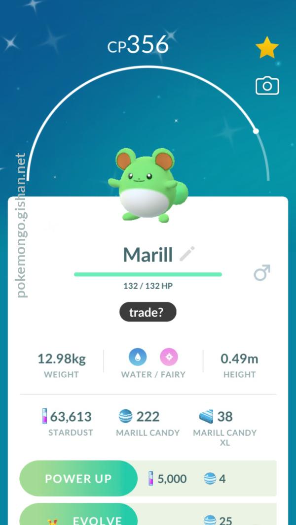 Shiny Marill - Pokemon Go