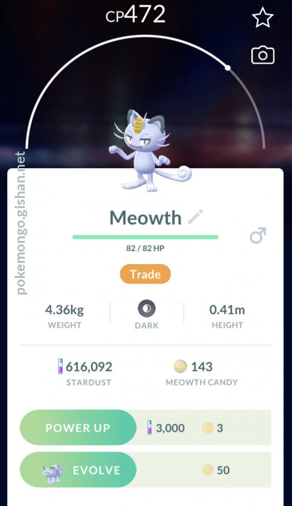 Alolan Meowth - Pokemon Go