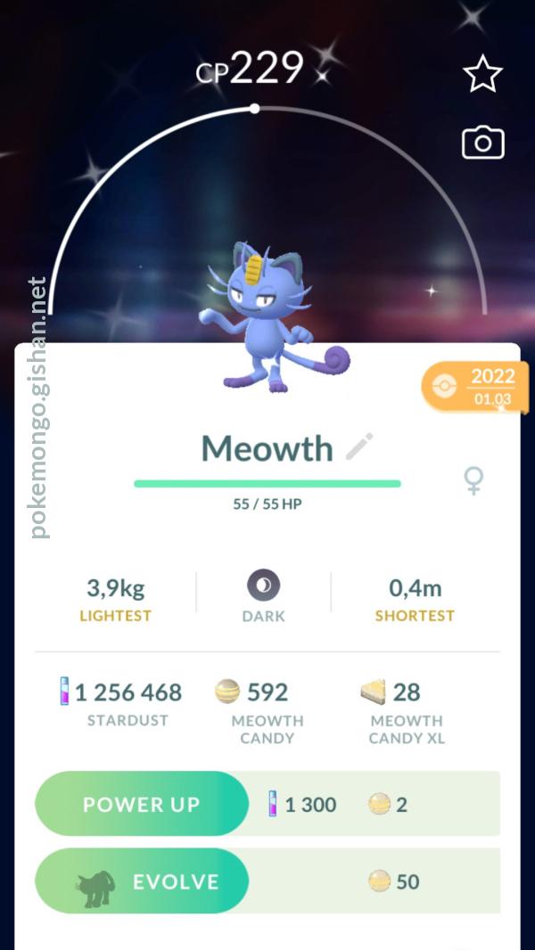 Shiny Meowth - Pokemon Go