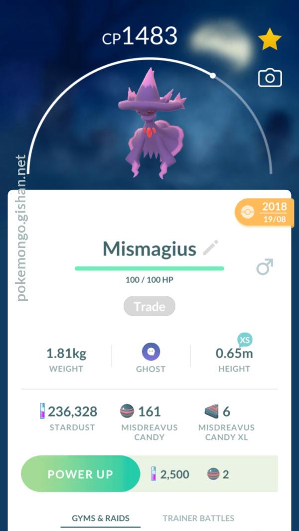 Mismagius, Pokémon