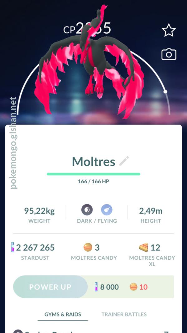 Galarian Moltres pokemon go