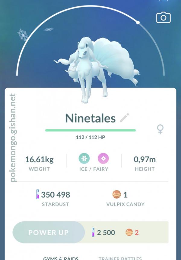 Alolan Ninetales - Pokemon Go