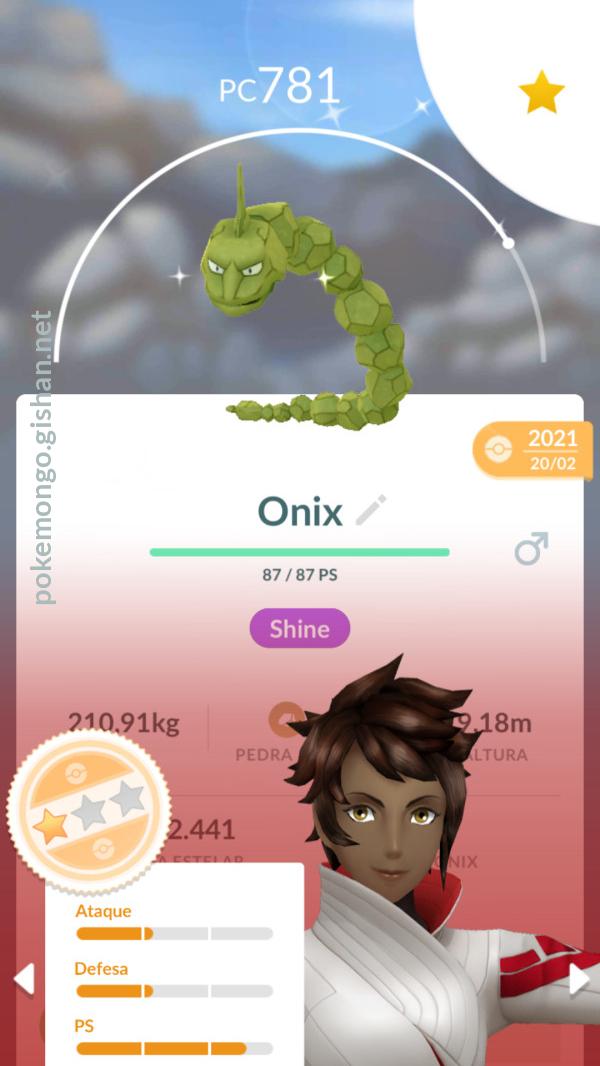 Onix - CP, Map, Evolution, Attacks, Locations - for Pokemon Go 