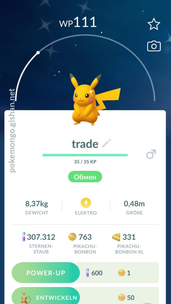 Shiny Pikachu - Pokemon Go