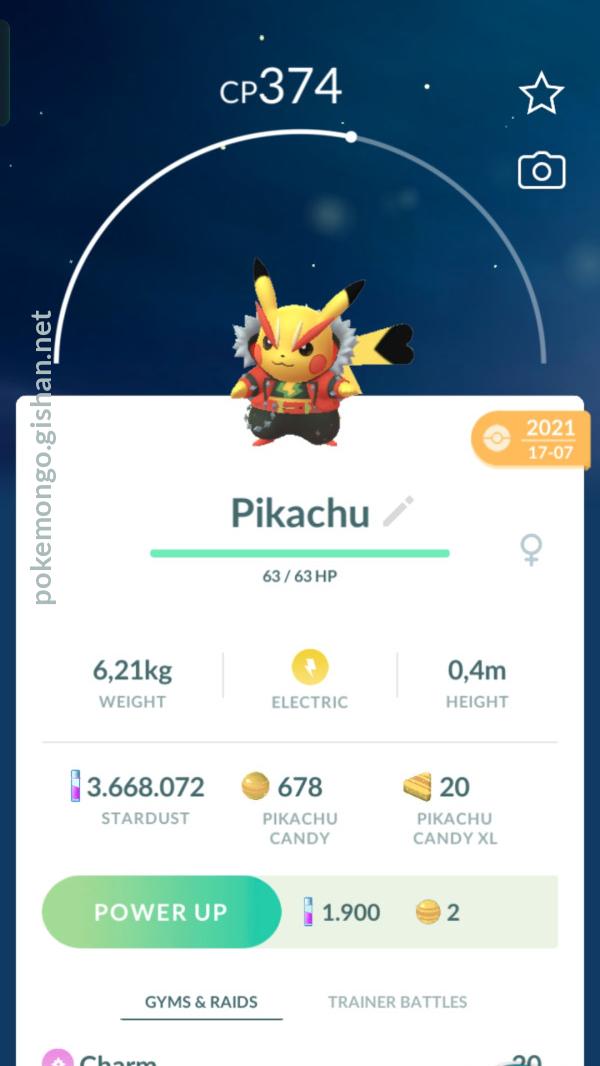 Rock Star Pikachu - Pokemon Go