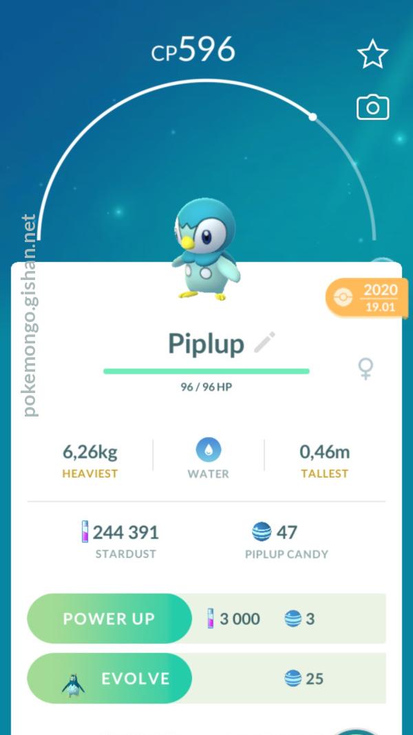 Pokemon Shiny Piplup go