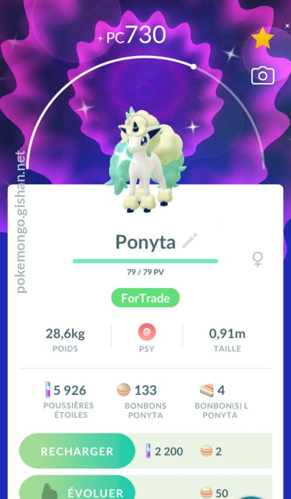 Shiny Galarian Ponyta - Pokemon Go