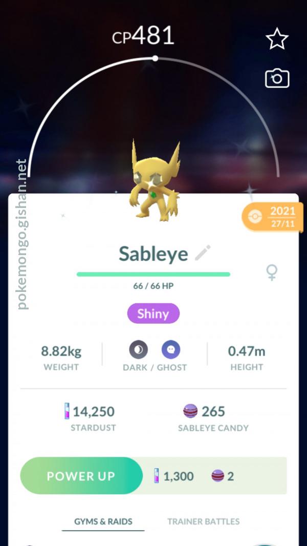 Shiny Sableye - Pokemon Go