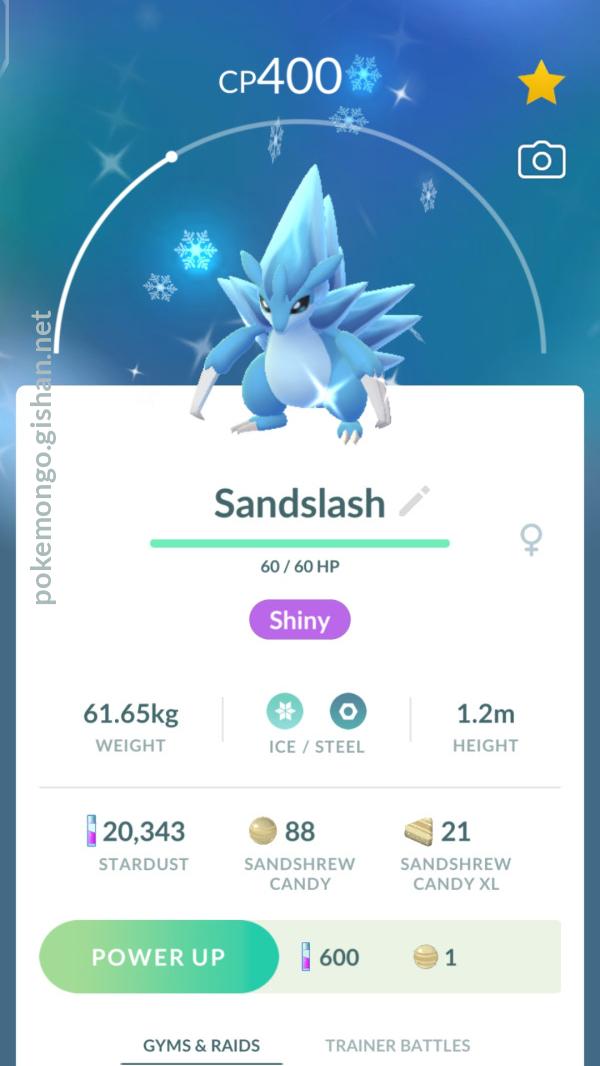 Shiny Alolan Sandslash - Pokemon Go