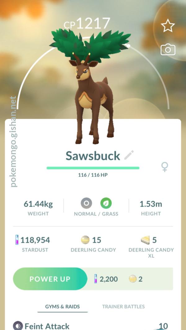 pokemon sawsbuck