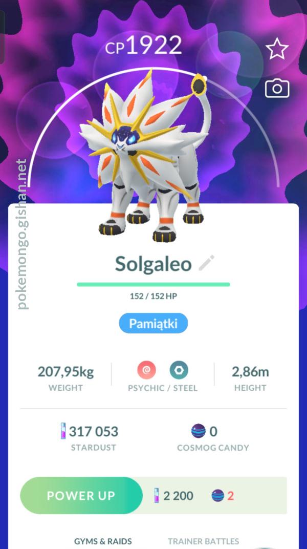 Solgaleo ( Cosmog Evolution ) Pokemon Trade Go