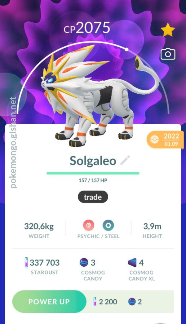 Solgaleo max CP for all levels - Pokemon Go