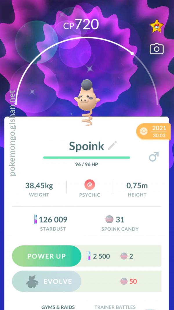 Shiny Spoink - Pokemon Go