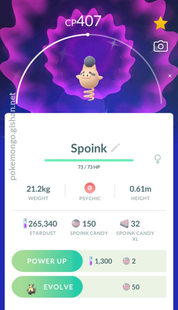 Spoink - Pokemon Go