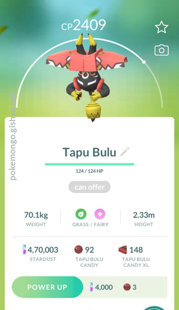 Tapu Bulu (Pokémon) - Pokémon GO