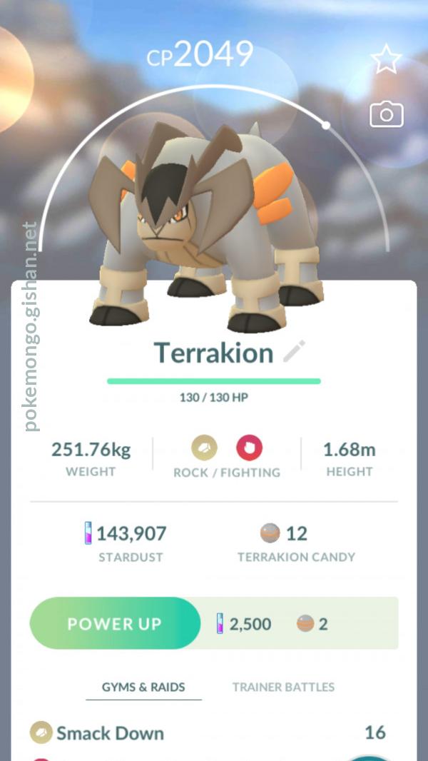 Terrakion Pokemon Go