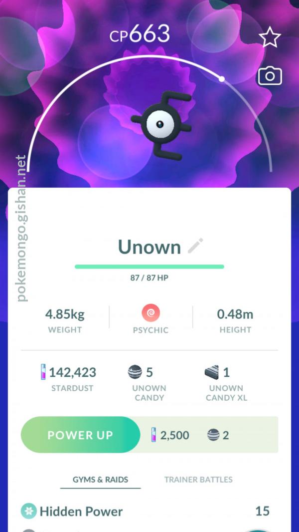 Unown Pokemon Go