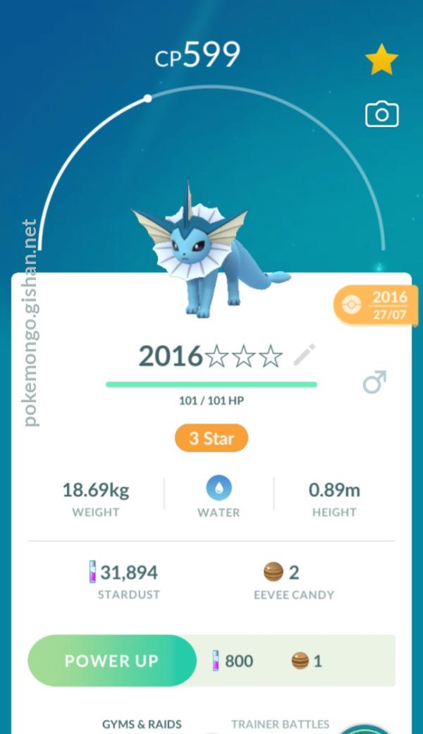 Vaporeon (Pokémon) - Pokémon GO