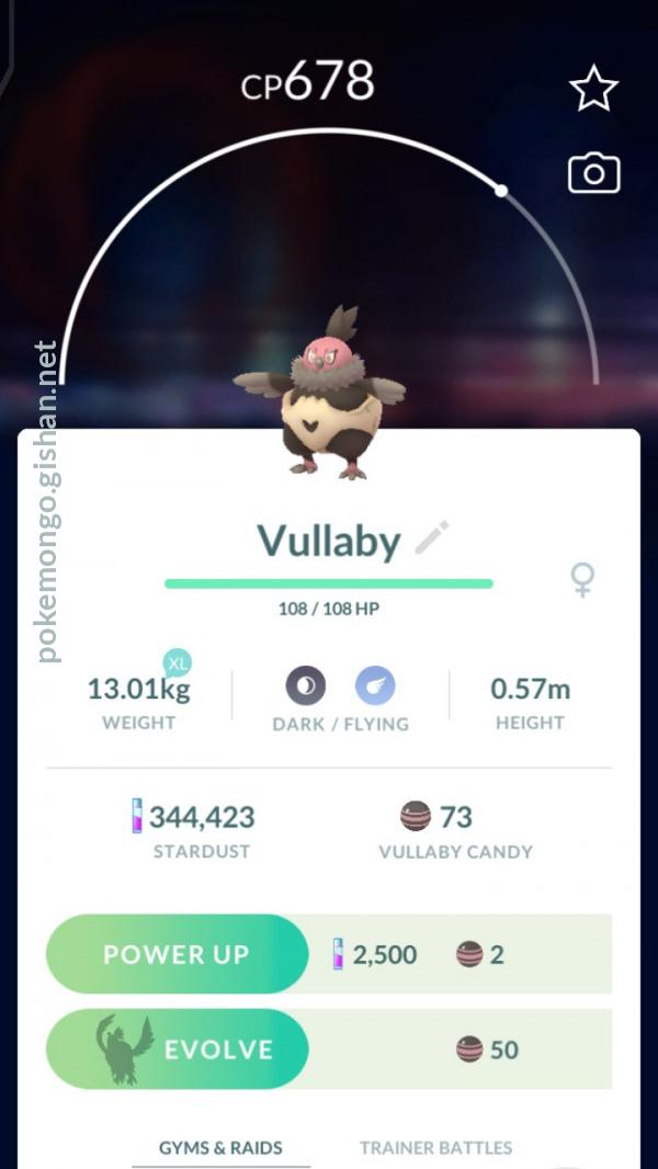 Vullaby (Pokémon GO): Stats, Moves, Counters, Evolution